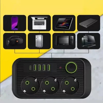 Multiprise USB - PowerFlex™ - F09 Noir - Proprio Techno
