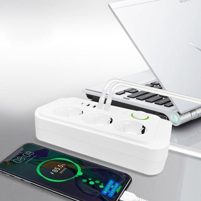 Multiprise USB - PowerFlex™ - F09 Blanc - Proprio Techno