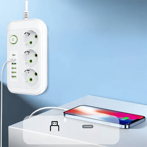 Multiprise USB - PowerFlex™ - F16U Blanc - Proprio Techno